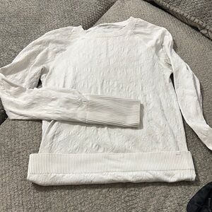 White Textured lululemon thermal